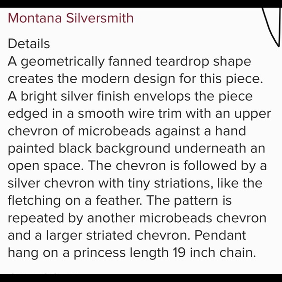 Montana Silversmith Chevron Necklace - Picture 5 of 5